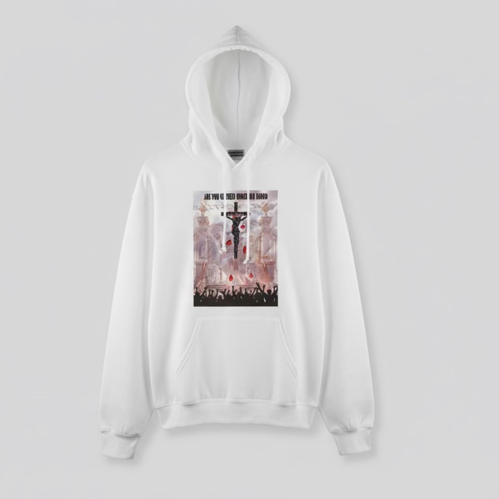 Gildan White Graphic Hoodie